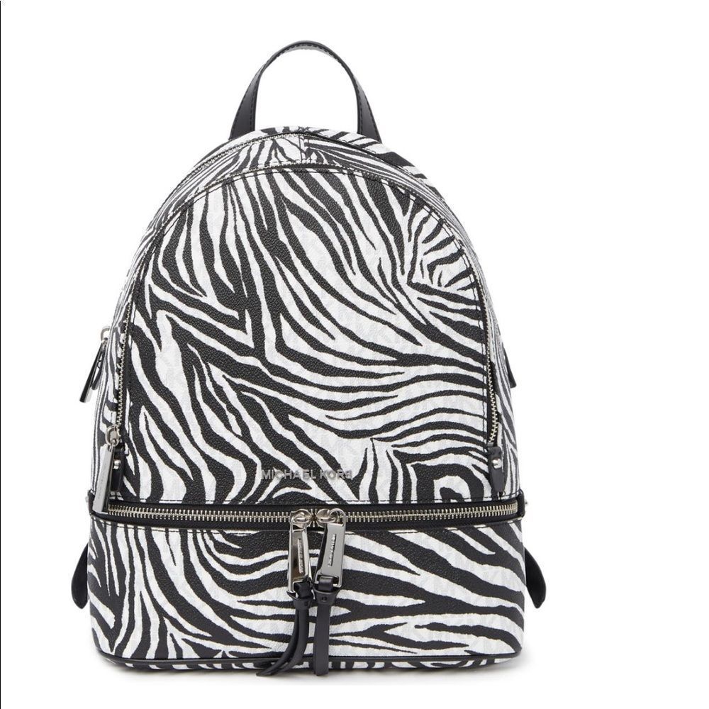 Michael Kors black & white backpack